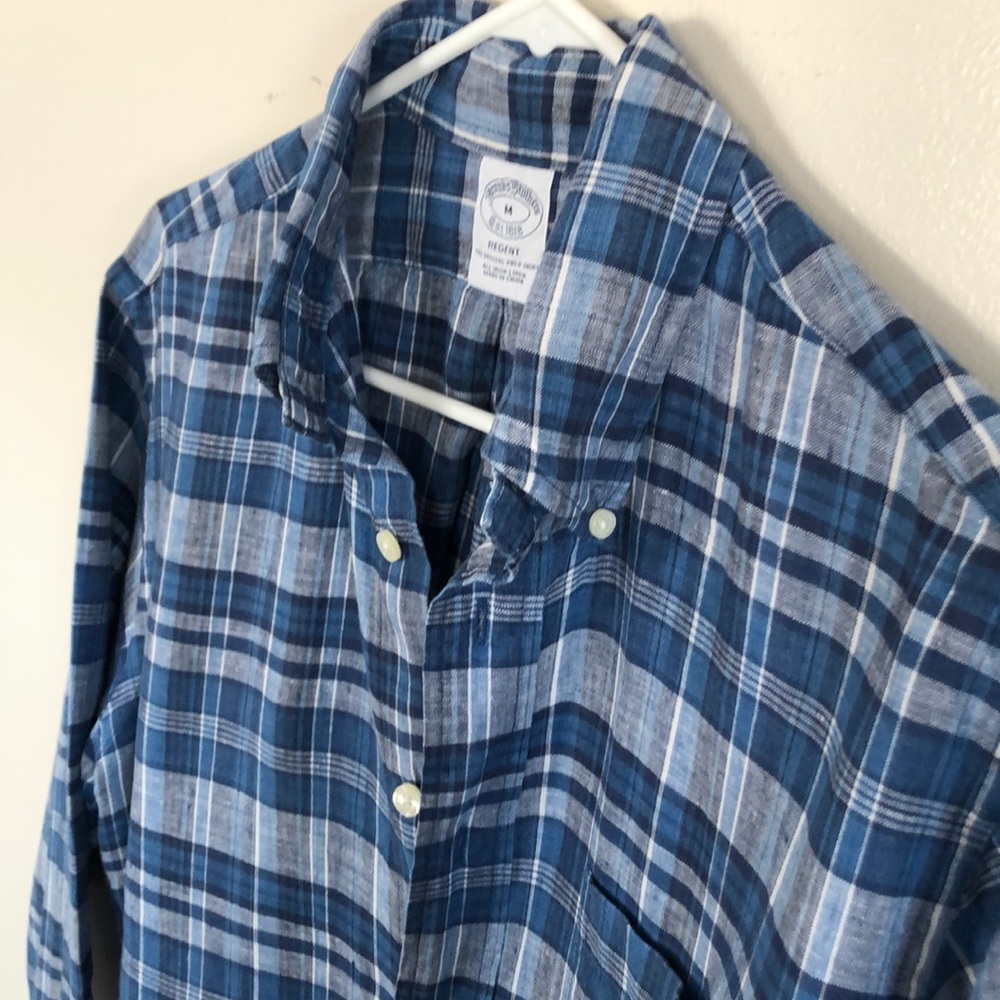 Blue Check Sport Oxford Brooks Brothers Regent M